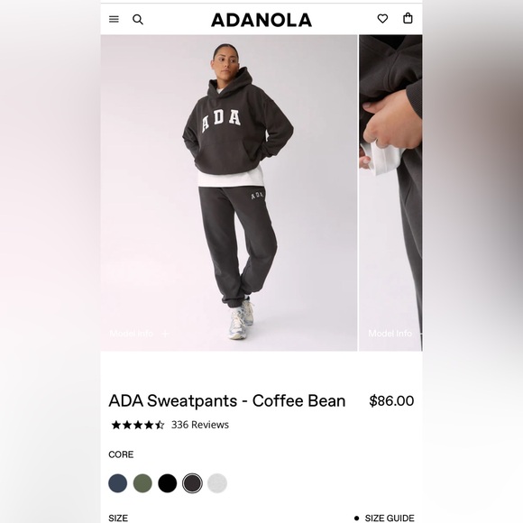 ADA Adanola sweatpants joggers coffee color - Picture 1 of 8